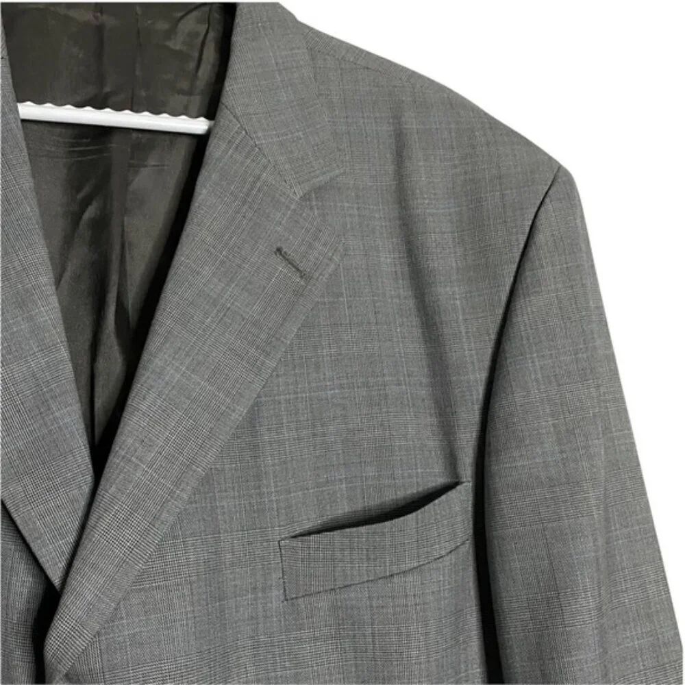 Moores Men Gray Button Front Formal Blazer Jacket